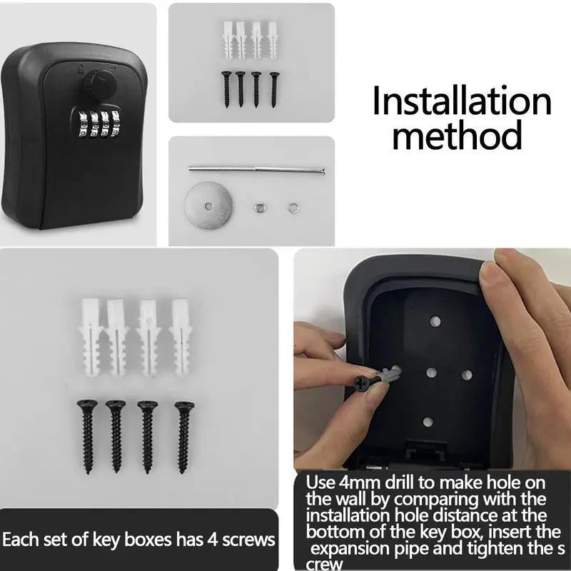 Secure Your Keys: Waterproof Wall-Mounted Password Key Storage Box - Ideal for Home & Rentals!
