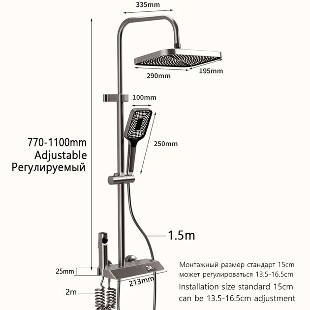 Bathroom Shower Full Set LED Display