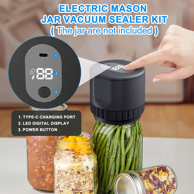 Electric Jar Vacuum Sealer Kit 