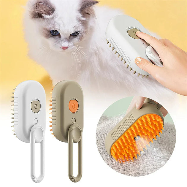 3-in-1 Electric Steam Brush for Pet Grooming and Hair Removal