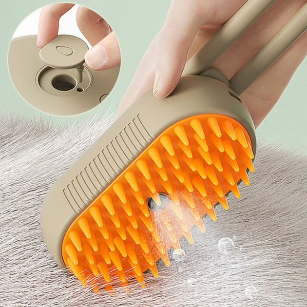 3-in-1 Electric Steam Brush for Pet Grooming and Hair Removal