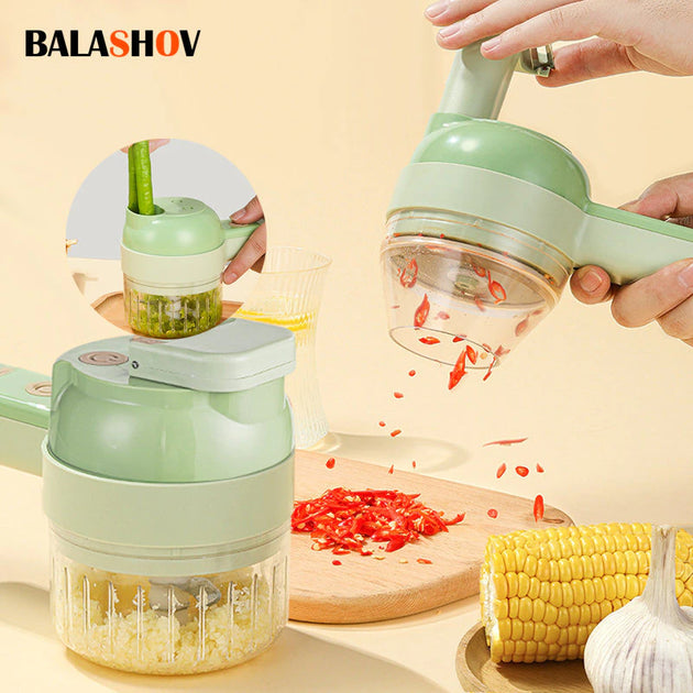 Electric 4 in 1 Vegetable Cutter Set