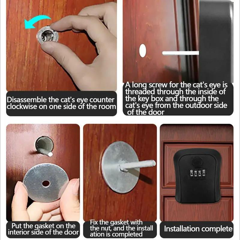 Secure Your Keys: Waterproof Wall-Mounted Password Key Storage Box - Ideal for Home & Rentals!