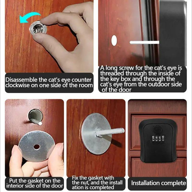 Secure Your Keys: Waterproof Wall-Mounted Password Key Storage Box - Ideal for Home & Rentals!