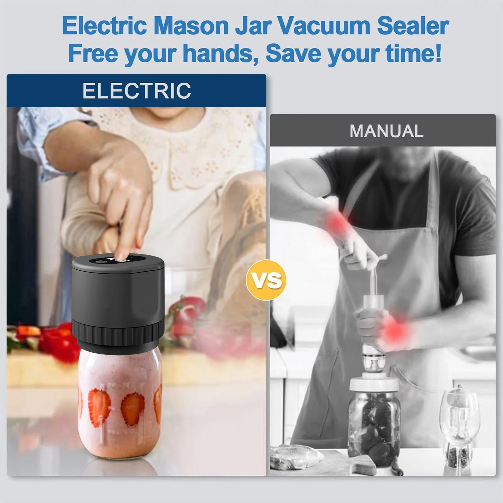 Electric Jar Vacuum Sealer Kit 